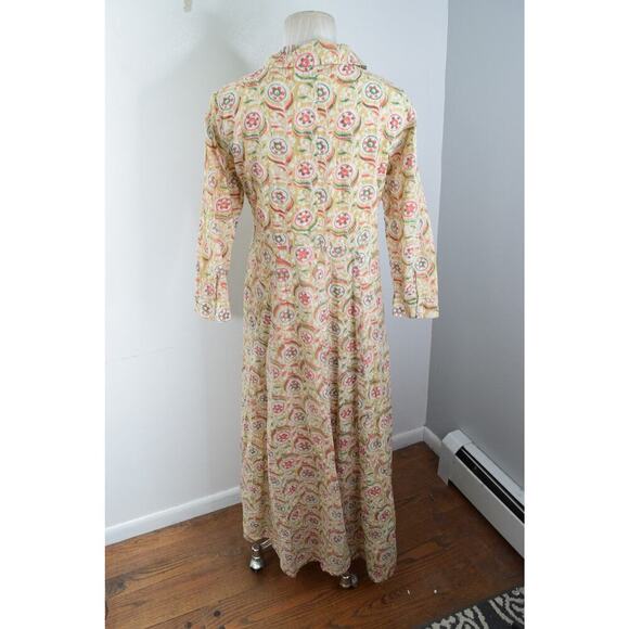 India Julia Amory Dress Womens 1 Floral Button Up Maxi Boho Tiered - Picture 6 of 8